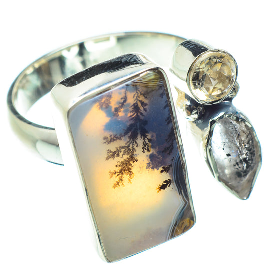 Scenic Dendritic Agate Rings handcrafted by Ana Silver Co - RING59428