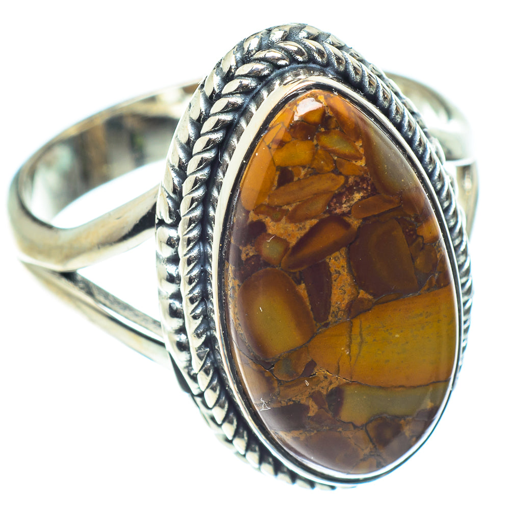 Bamboo Jasper Rings handcrafted by Ana Silver Co - RING59431