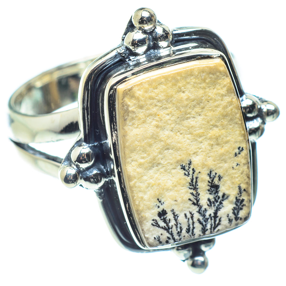 Germany Psilomelane Dendrite Rings handcrafted by Ana Silver Co - RING59436