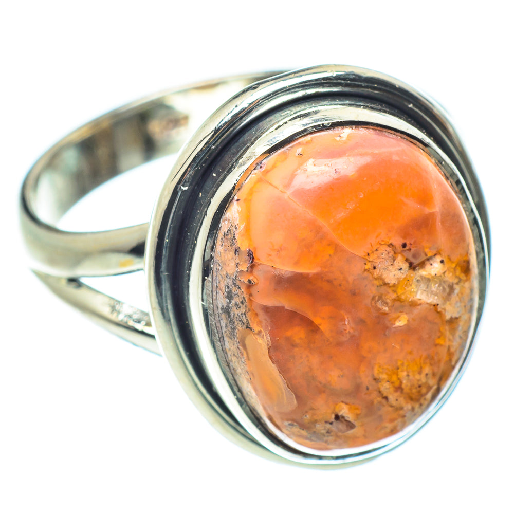 Mexican Fire Opal Rings handcrafted by Ana Silver Co - RING59437