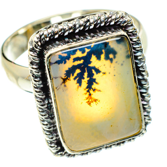 Scenic Dendritic Agate Rings handcrafted by Ana Silver Co - RING59446