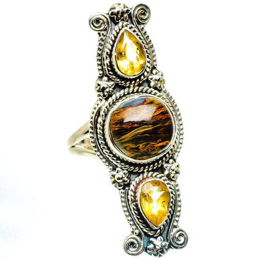 Golden Pietersite Rings handcrafted by Ana Silver Co - RING59454