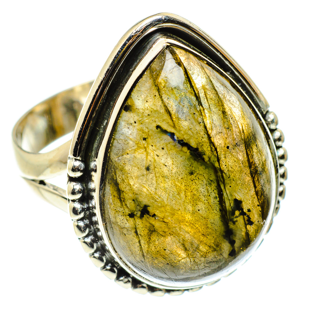 Labradorite Rings handcrafted by Ana Silver Co - RING59456