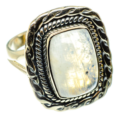 Rainbow Moonstone Rings handcrafted by Ana Silver Co - RING59462