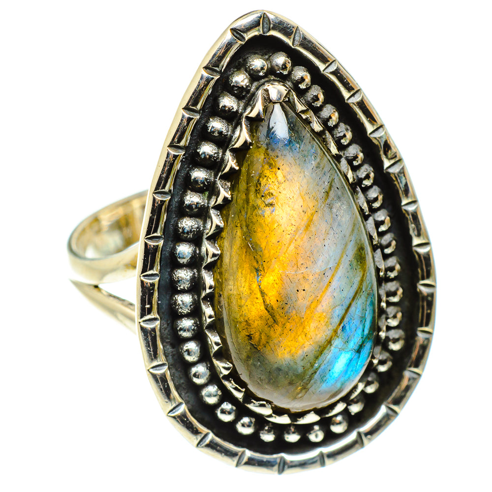 Labradorite Rings handcrafted by Ana Silver Co - RING59469