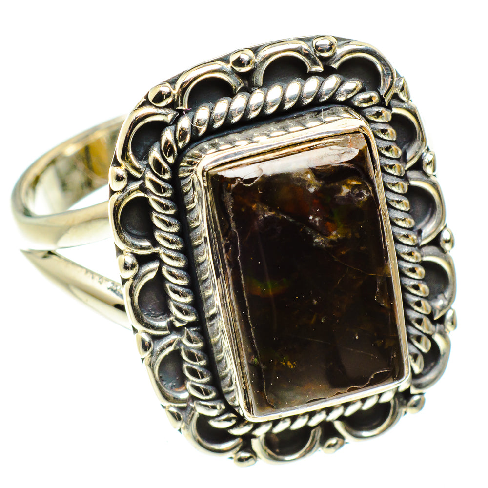 Ammolite Rings handcrafted by Ana Silver Co - RING59471