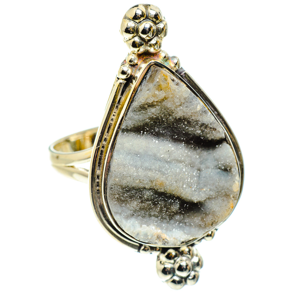 Desert Druzy Rings handcrafted by Ana Silver Co - RING59479