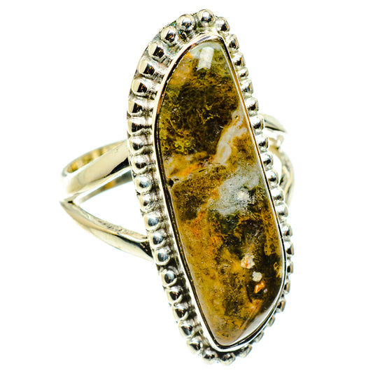 Plume Agate Rings handcrafted by Ana Silver Co - RING59489
