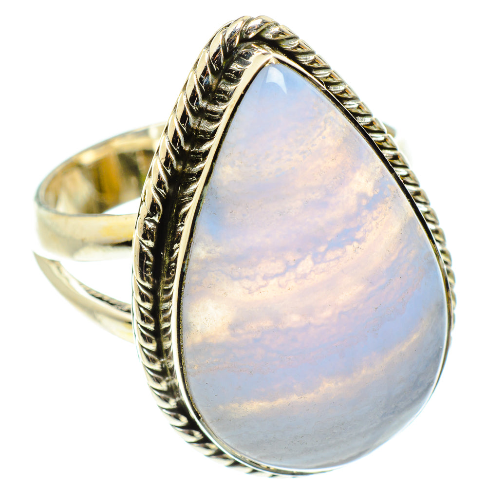 Blue Lace Agate Rings handcrafted by Ana Silver Co - RING59491
