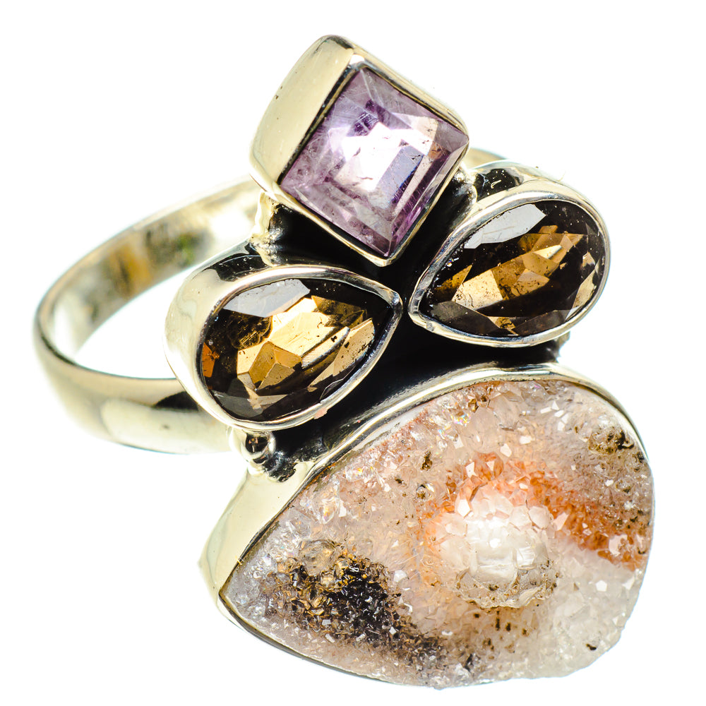 Desert Druzy Rings handcrafted by Ana Silver Co - RING59496
