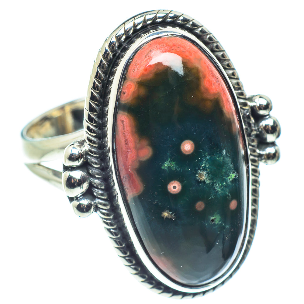 Ocean Jasper Rings handcrafted by Ana Silver Co - RING59508