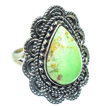 Lemon Chrysoprase Rings handcrafted by Ana Silver Co - RING59521