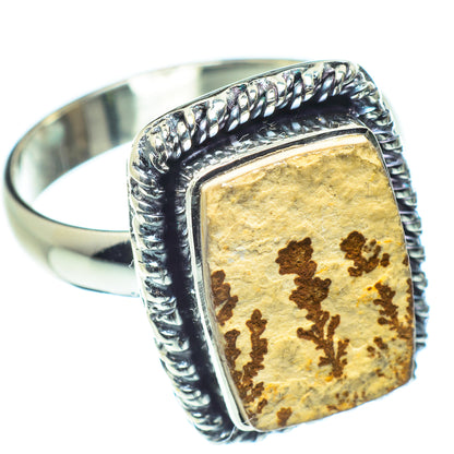 Germany Psilomelane Dendrite Rings handcrafted by Ana Silver Co - RING59534