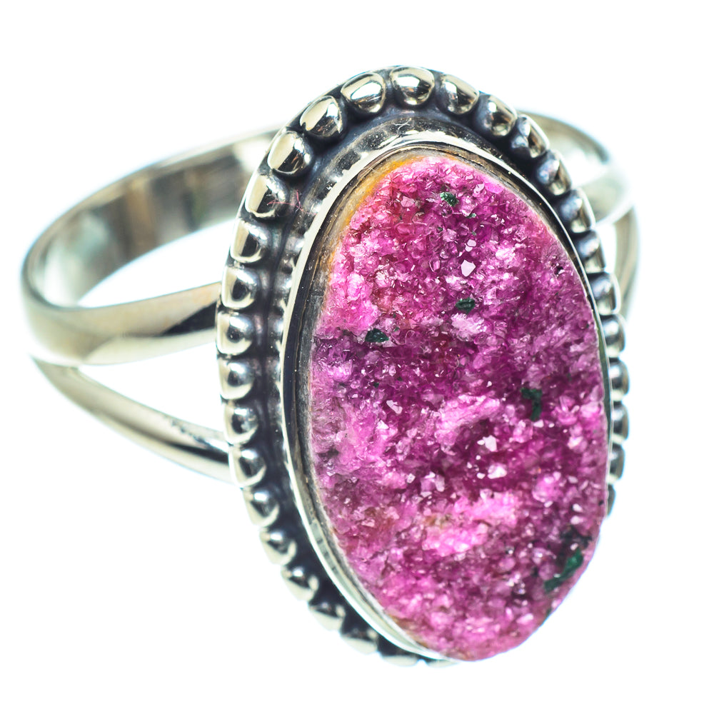 Cobalto Calcite Druzy Rings handcrafted by Ana Silver Co - RING59539
