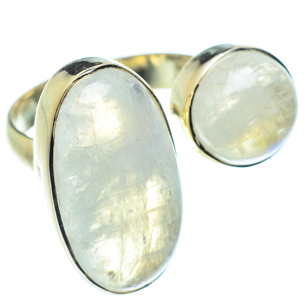 Rainbow Moonstone Rings handcrafted by Ana Silver Co - RING59543