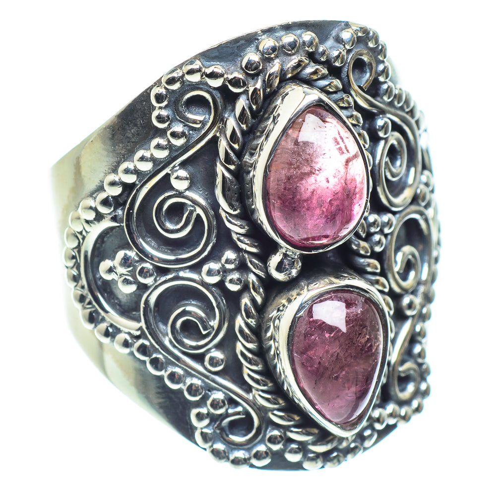Pink Tourmaline Rings handcrafted by Ana Silver Co - RING59549