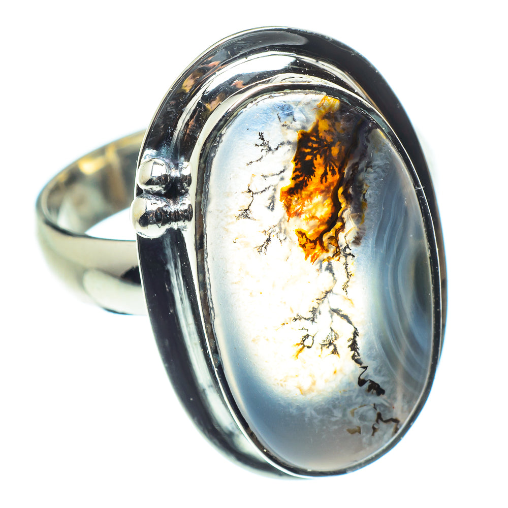 Scenic Dendritic Agate Rings handcrafted by Ana Silver Co - RING59555
