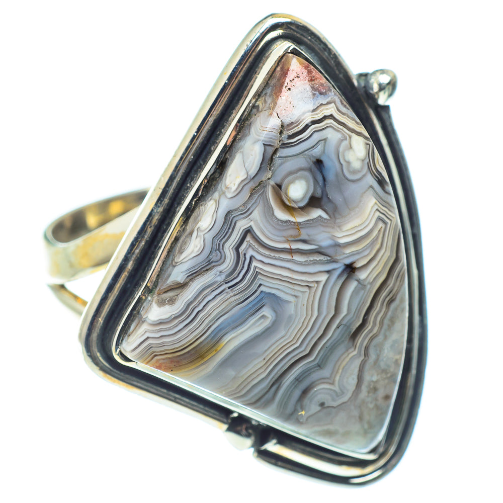 Laguna Lace Agate Rings handcrafted by Ana Silver Co - RING59556