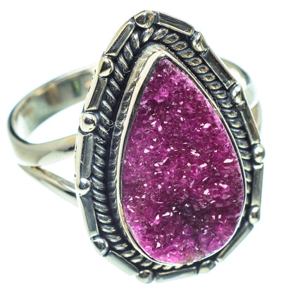 Cobalto Calcite Druzy Rings handcrafted by Ana Silver Co - RING59566