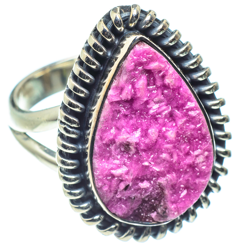 Cobalto Calcite Druzy Rings handcrafted by Ana Silver Co - RING59573