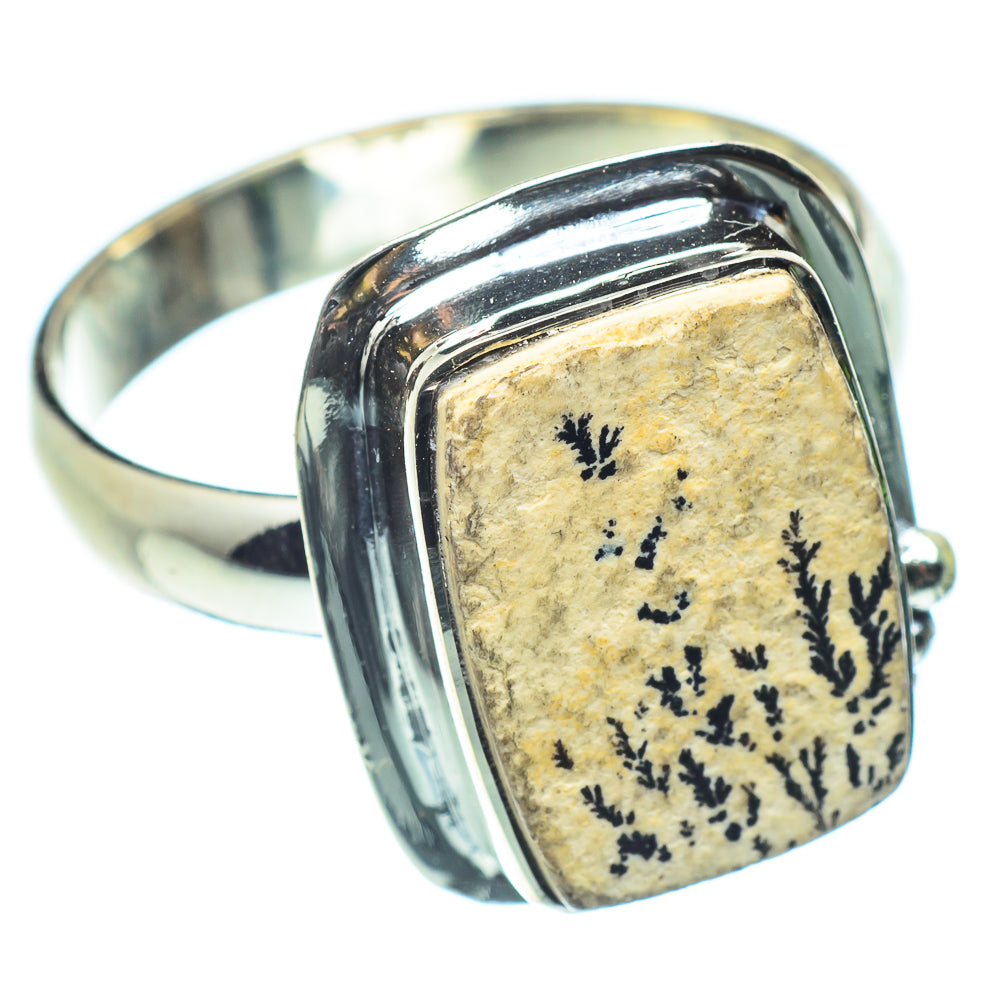 Germany Psilomelane Dendrite Rings handcrafted by Ana Silver Co - RING59582