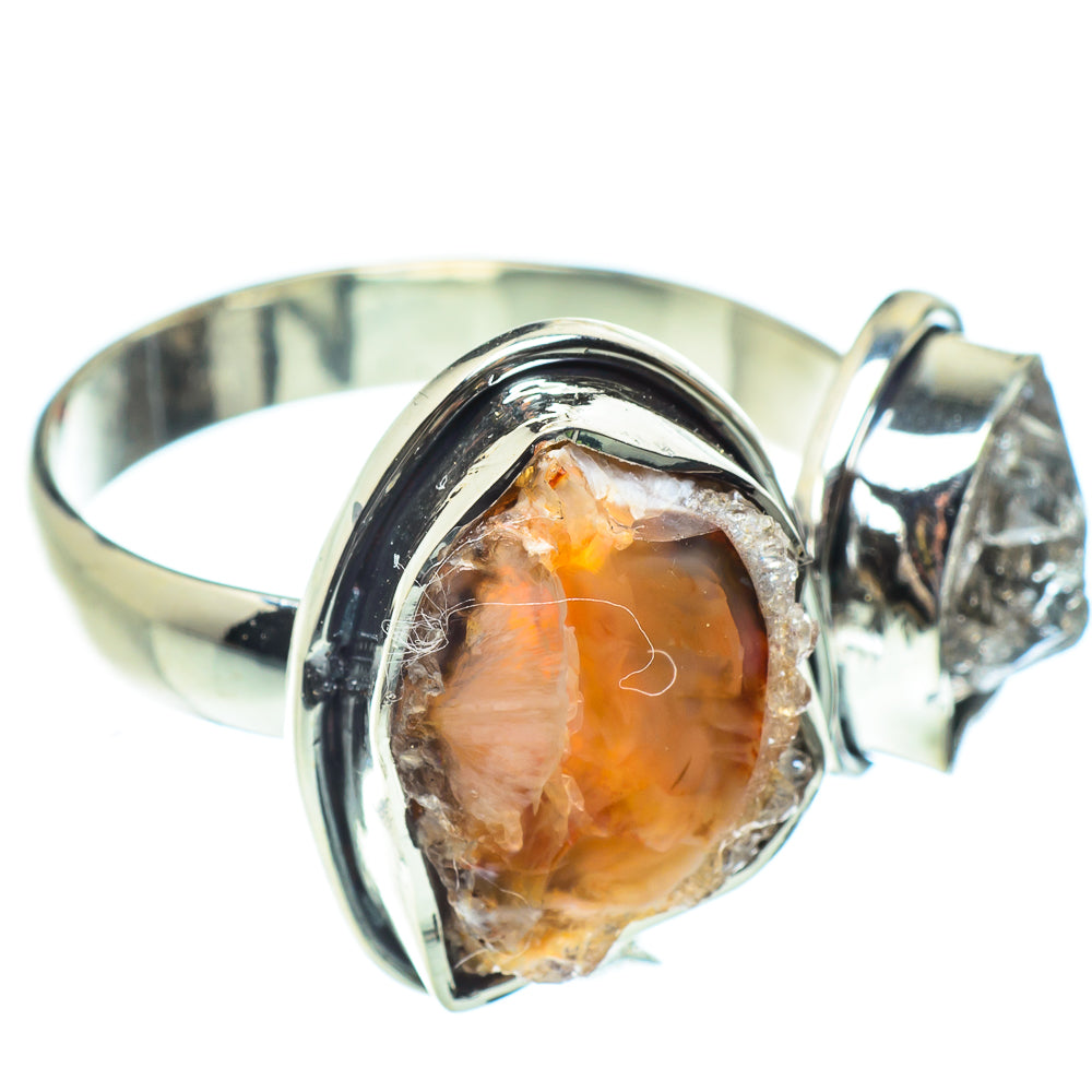Mexican Fire Opal Rings handcrafted by Ana Silver Co - RING59604