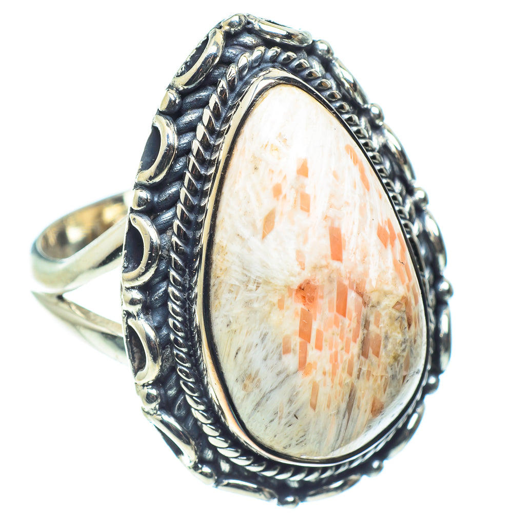 Scolecite Rings handcrafted by Ana Silver Co - RING59608
