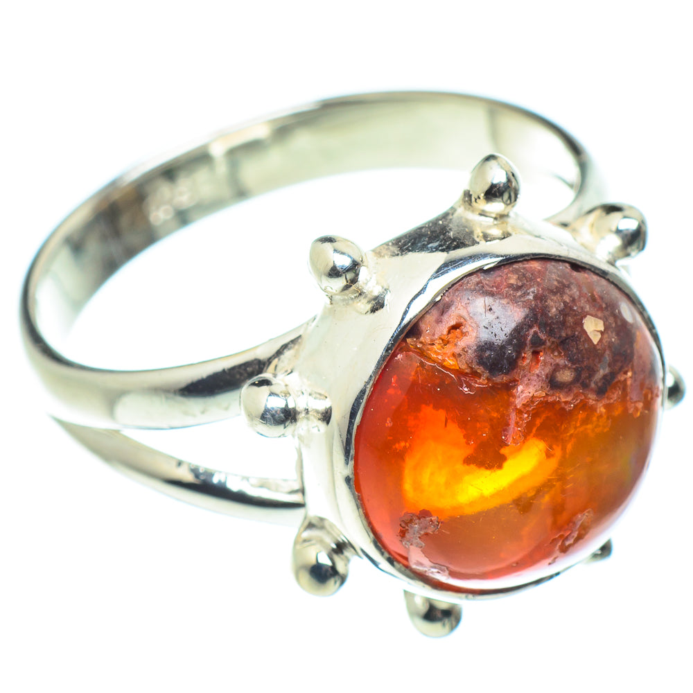 Mexican Fire Opal Rings handcrafted by Ana Silver Co - RING59619