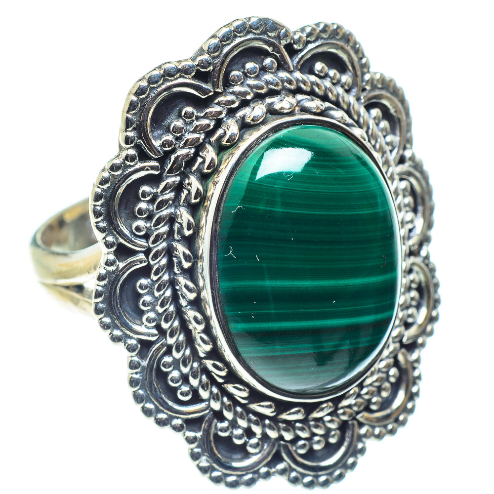 Malachite Rings handcrafted by Ana Silver Co - RING59665