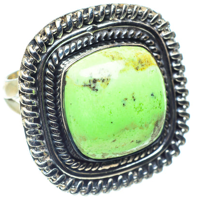 Lemon Chrysoprase Rings handcrafted by Ana Silver Co - RING59677