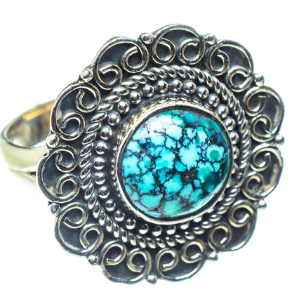 Tibetan Turquoise Rings handcrafted by Ana Silver Co - RING59699