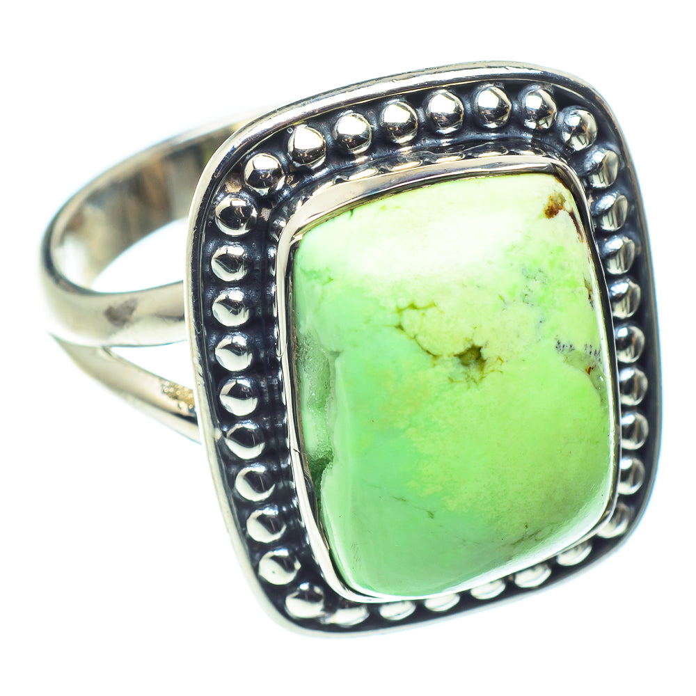 Lemon Chrysoprase Rings handcrafted by Ana Silver Co - RING59701