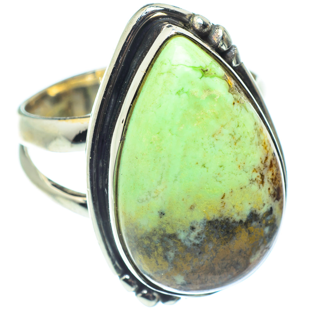 Lemon Chrysoprase Rings handcrafted by Ana Silver Co - RING59720
