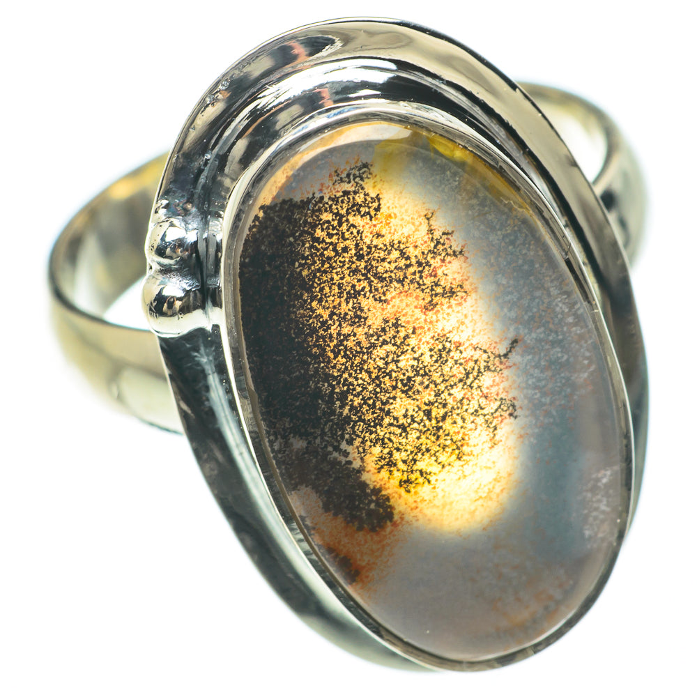Scenic Dendritic Agate Rings handcrafted by Ana Silver Co - RING59774