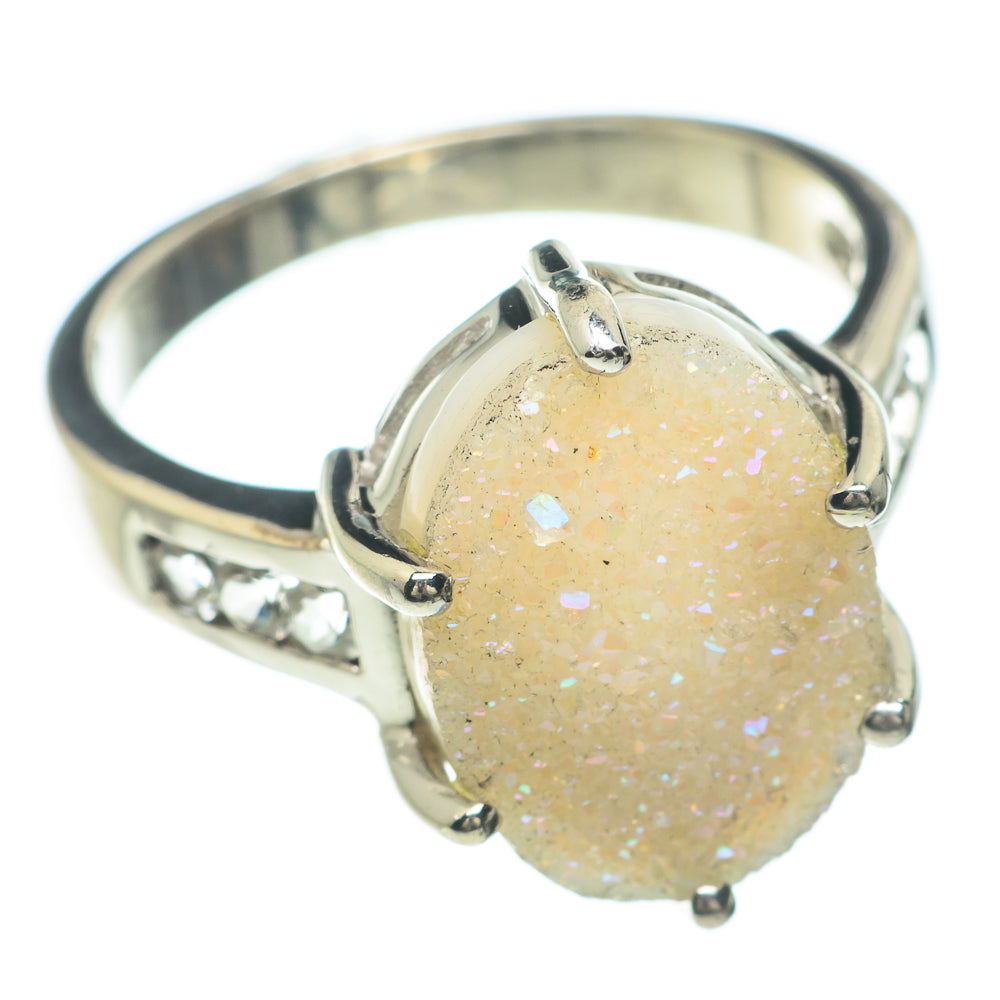 Angel Aura Druzy Rings handcrafted by Ana Silver Co - RING59793