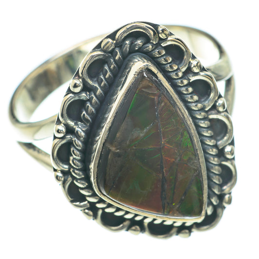 Ammolite Rings handcrafted by Ana Silver Co - RING59796