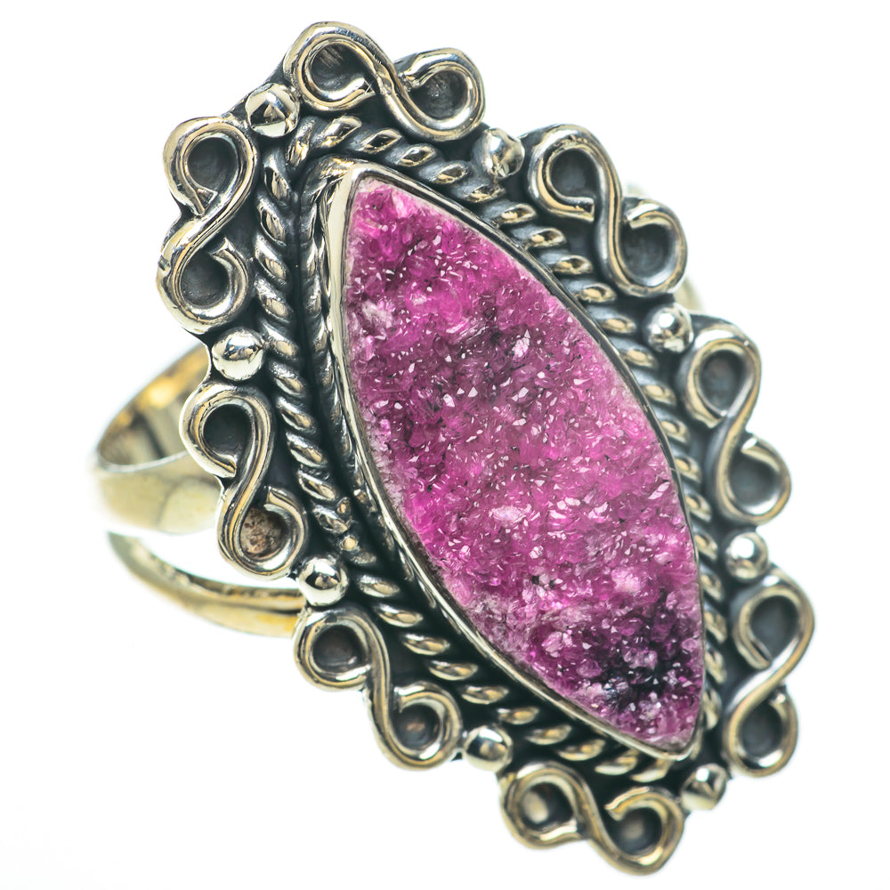 Cobalto Calcite Druzy Rings handcrafted by Ana Silver Co - RING59819