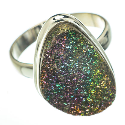Spectro Pyrite Druzy Rings handcrafted by Ana Silver Co - RING59831