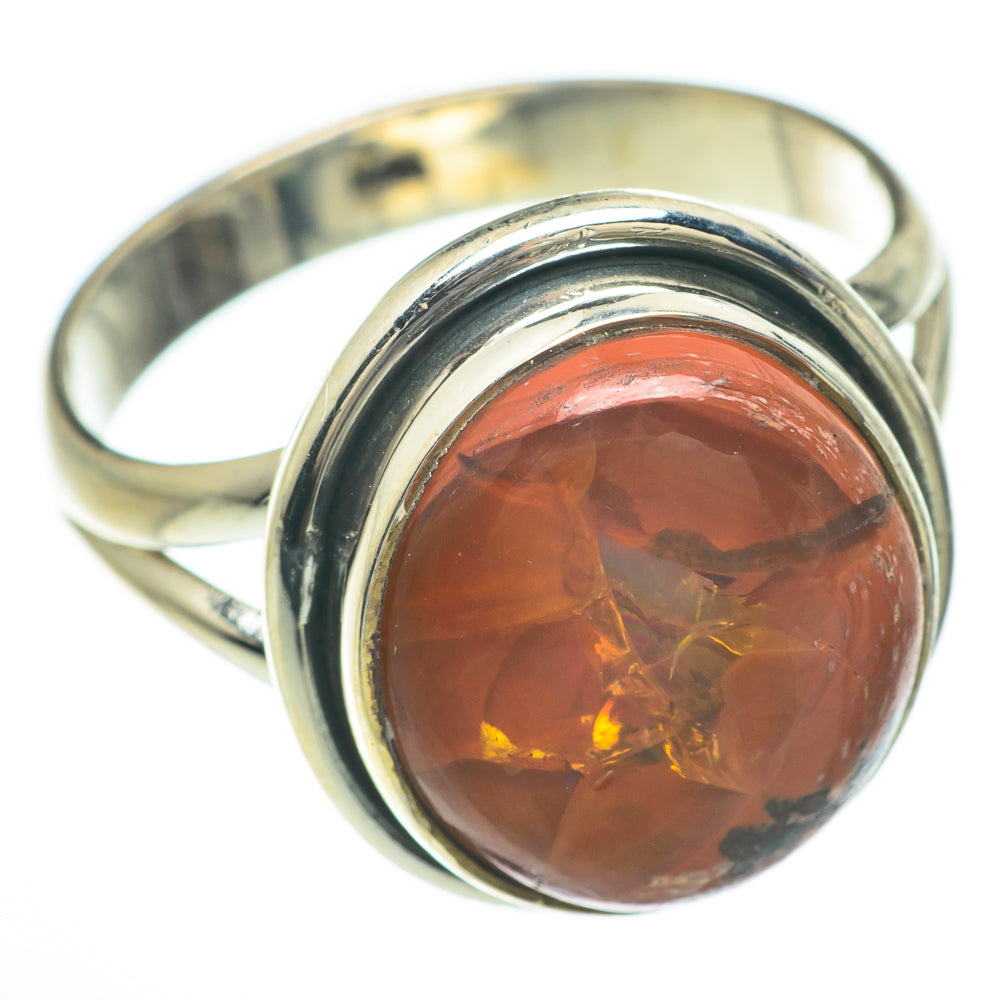 Mexican Fire Opal Rings handcrafted by Ana Silver Co - RING59833