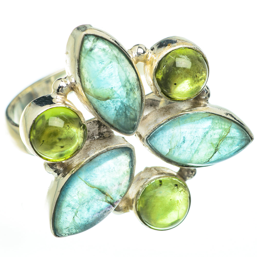 Blue Fluorite Rings handcrafted by Ana Silver Co - RING59873