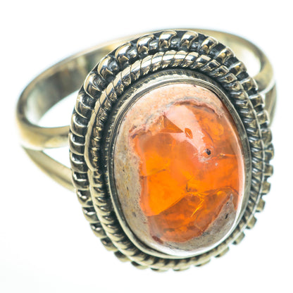Mexican Fire Opal Rings handcrafted by Ana Silver Co - RING59896