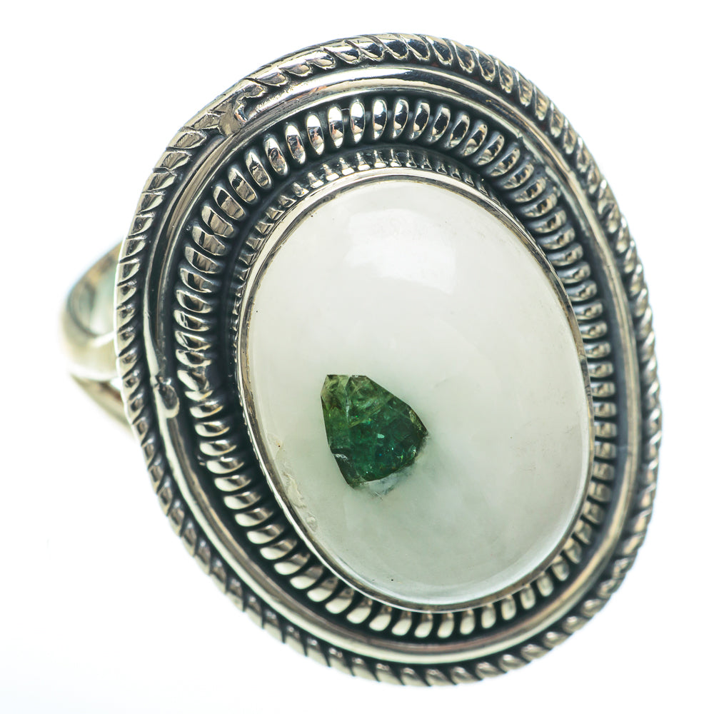 Green Quartz Crystal Rings handcrafted by Ana Silver Co - RING59948