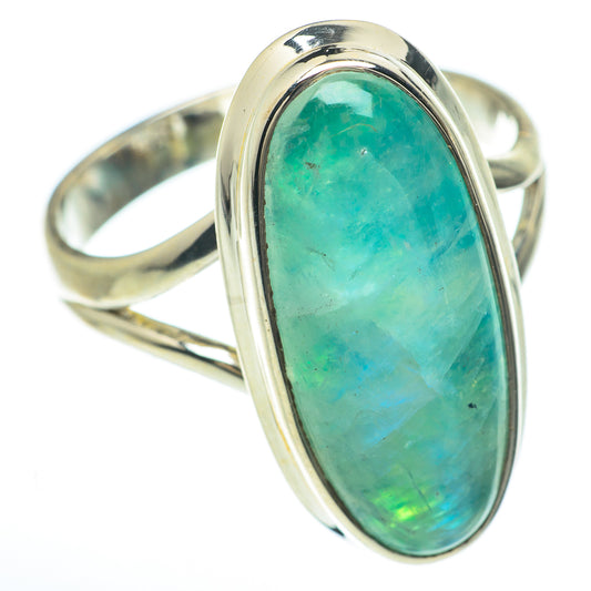 Green Moonstone Rings handcrafted by Ana Silver Co - RING59959