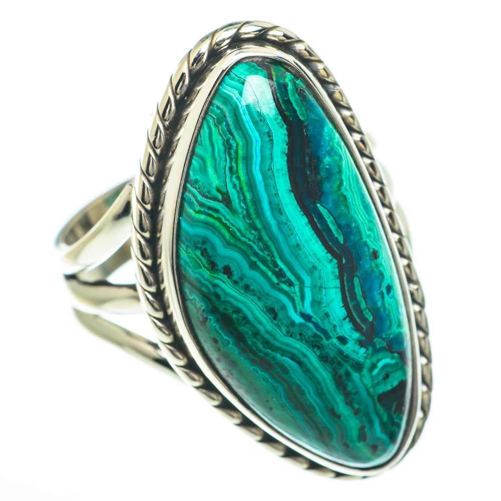 Malachite In Chrysocolla Rings handcrafted by Ana Silver Co - RING59961