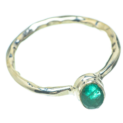 Zambian Emerald Rings handcrafted by Ana Silver Co - RING60013