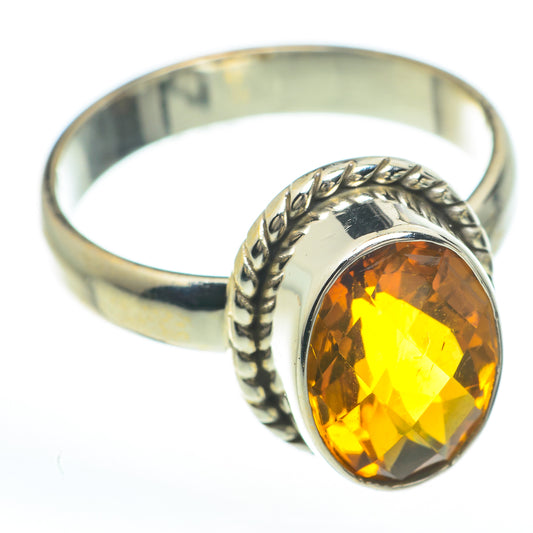 Mandarin Citrine Rings handcrafted by Ana Silver Co - RING60014