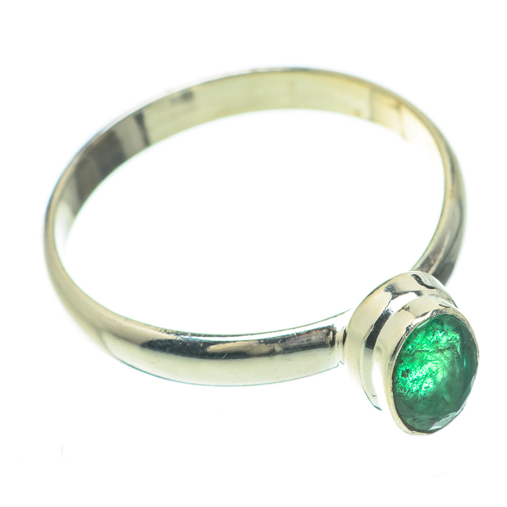 Zambian Emerald Rings handcrafted by Ana Silver Co - RING60033