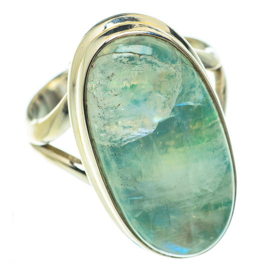 Green Moonstone Rings handcrafted by Ana Silver Co - RING60037