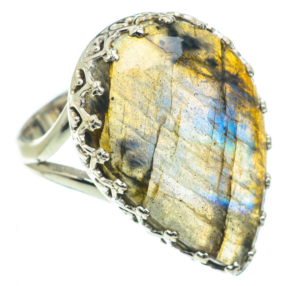 Labradorite Rings handcrafted by Ana Silver Co - RING60059