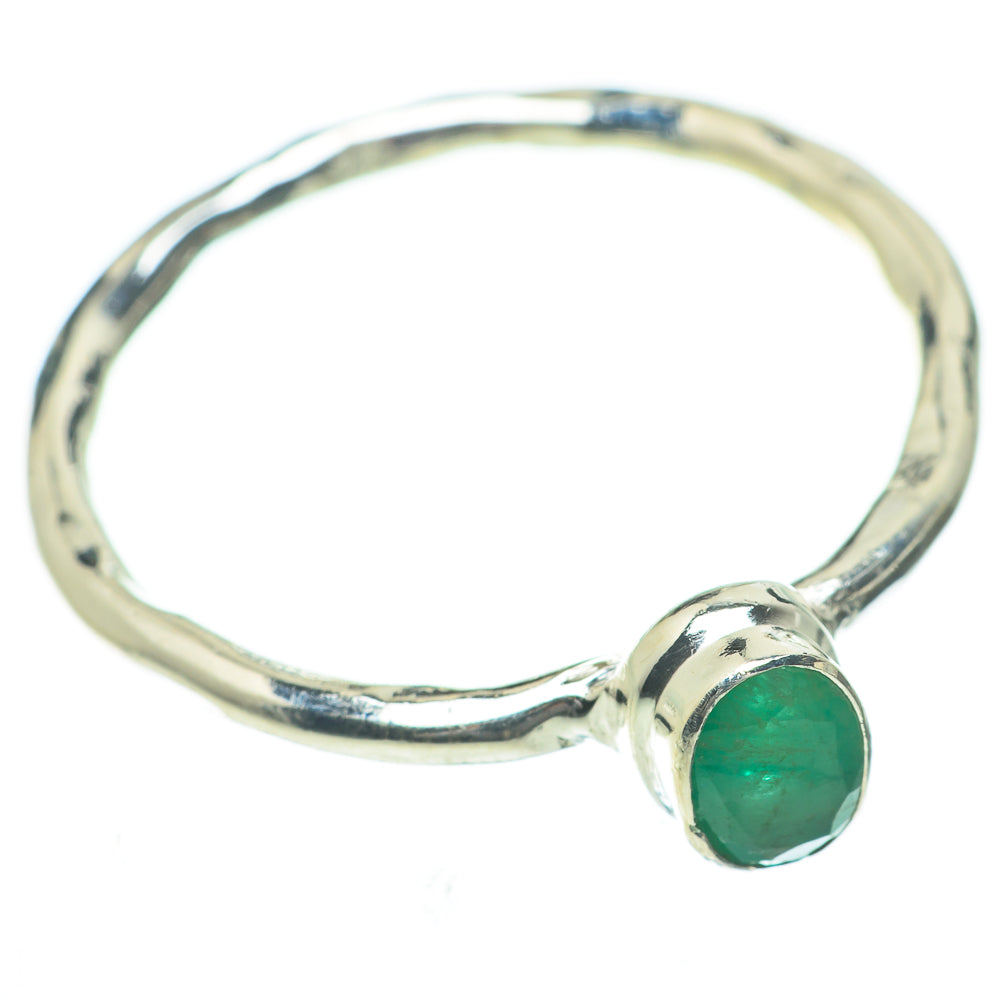 Zambian Emerald Rings handcrafted by Ana Silver Co - RING60067